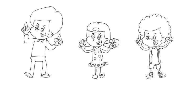 Desenho de 3 Palavrinhas Desenho Colorir Imprimir 05