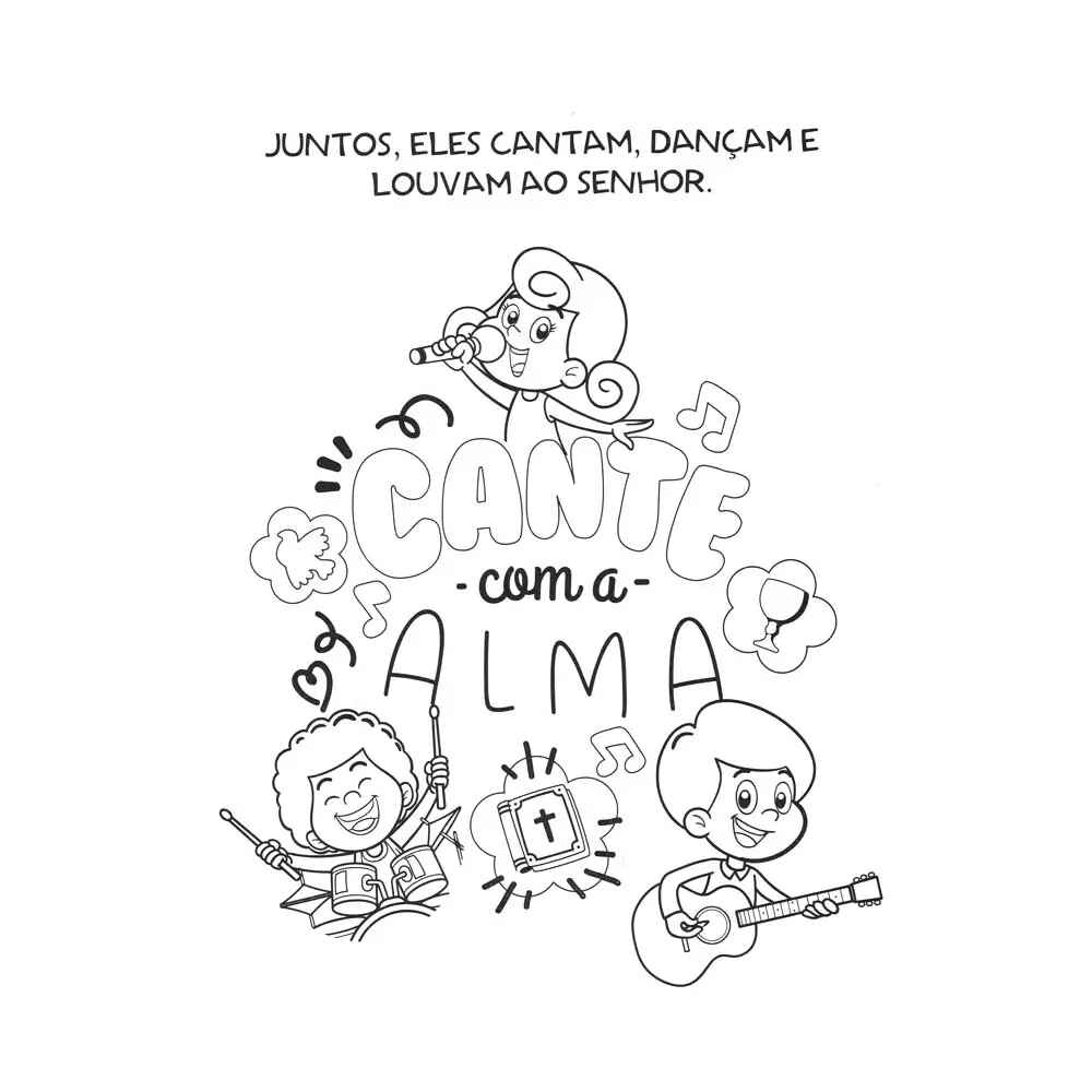 Desenho de 3 Palavrinhas Desenho Colorir Imprimir 06