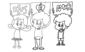 Desenho de 3 Palavrinhas Desenho Colorir Imprimir 07