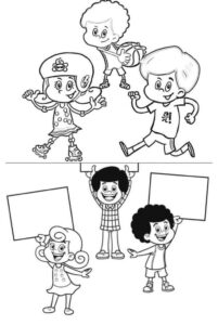 Desenho de 3 Palavrinhas Desenho Colorir Imprimir 08