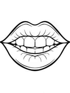 Desenho de Boca Desenho Colorir Imprimir 19