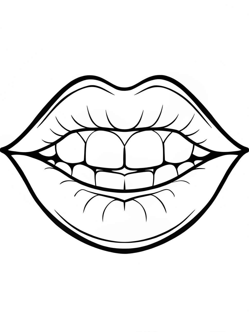 Desenho de Boca Desenho Colorir Imprimir 19