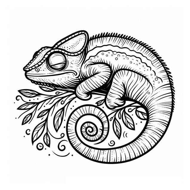 Desenho de Cameleao Desenho Colorir Imprimir 02