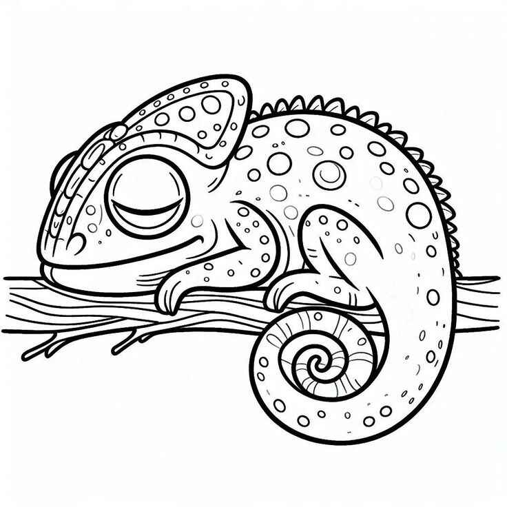 Desenho de Cameleao Desenho Colorir Imprimir 08