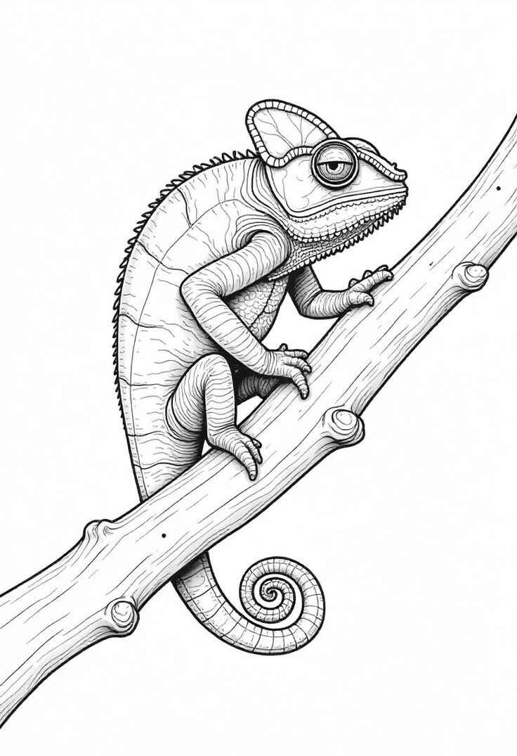 Desenho de Cameleao Desenho Colorir Imprimir 12