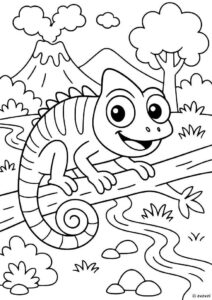 Desenho de Cameleao Desenho Colorir Imprimir 20