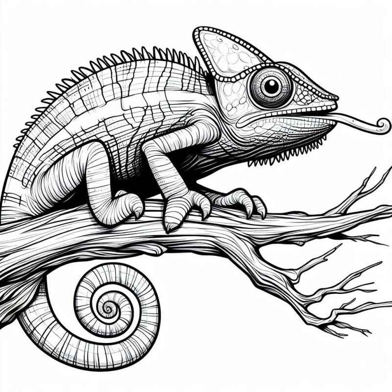 Desenho de Cameleao Desenho Colorir Imprimir 23