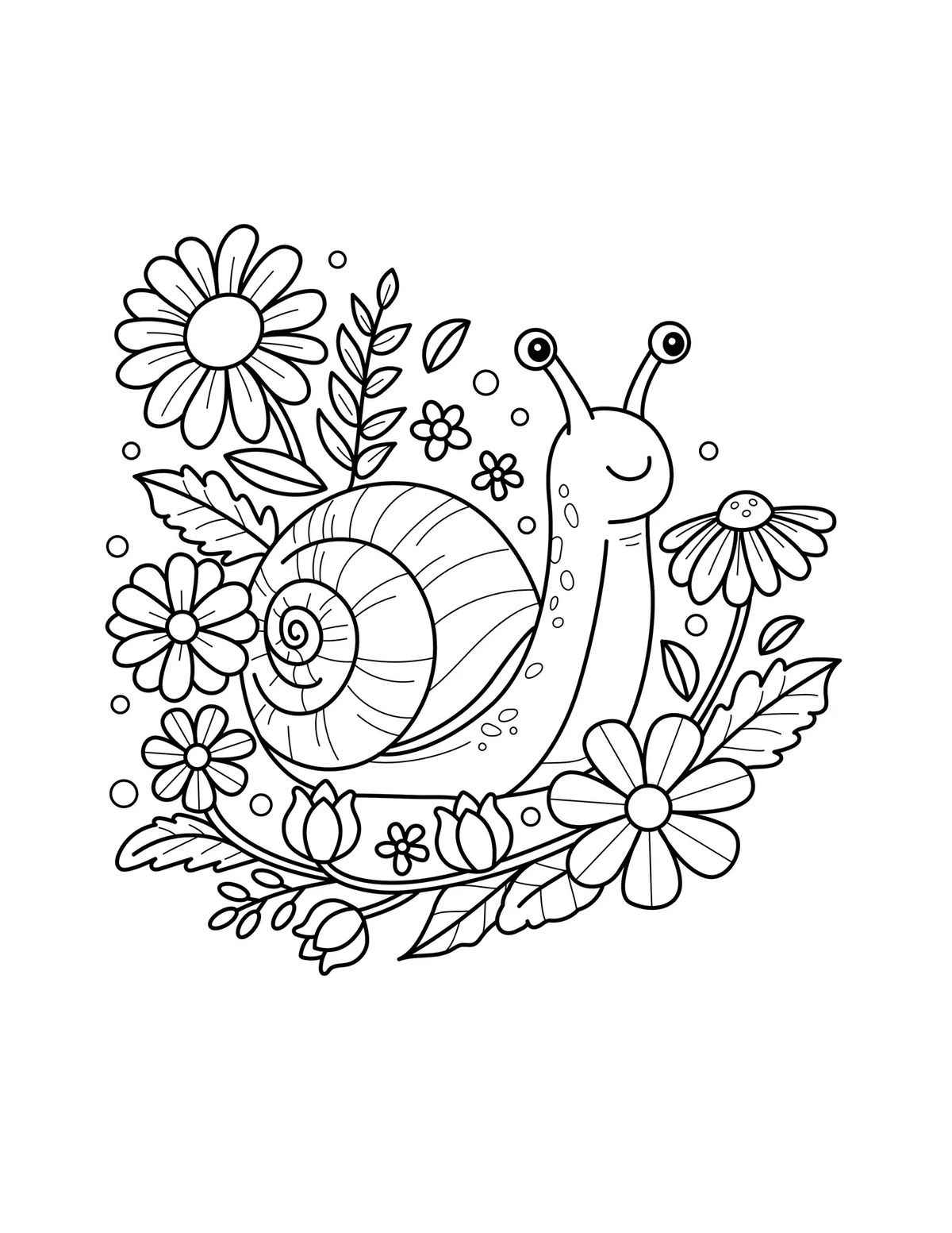 Desenho de Caracol Desenho Colorir Imprimir 03