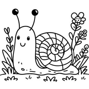 Desenho de Caracol Desenho Colorir Imprimir 09