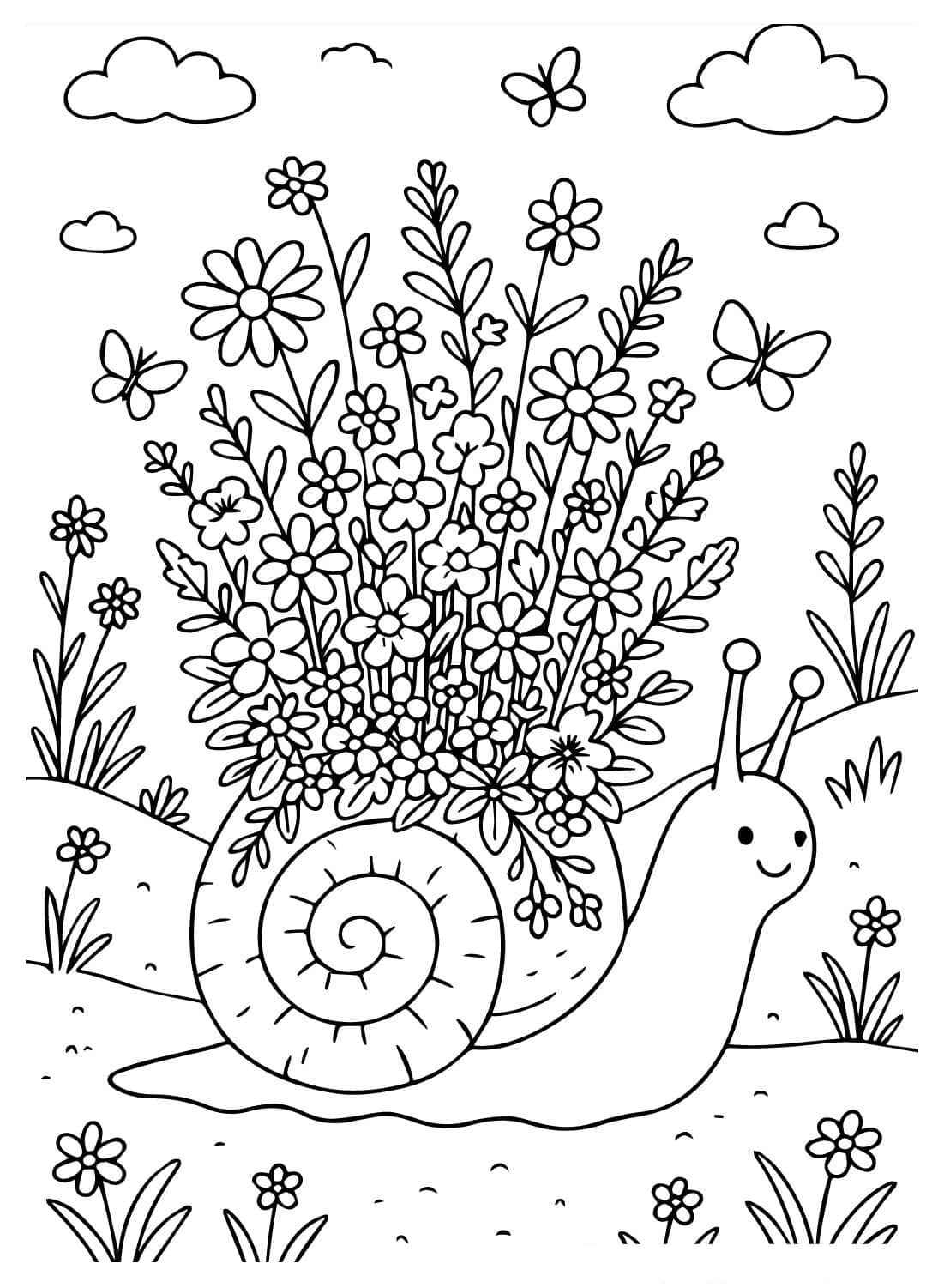 Desenho de Caracol Desenho Colorir Imprimir 12
