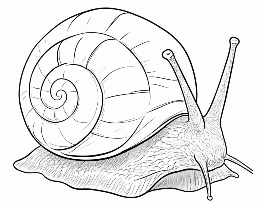 Desenhos de Caracol para Imprimir e Colorir