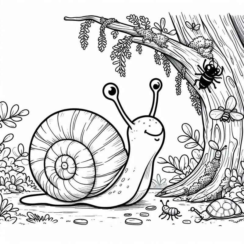 Desenho de Caracol Desenho Colorir Imprimir 24