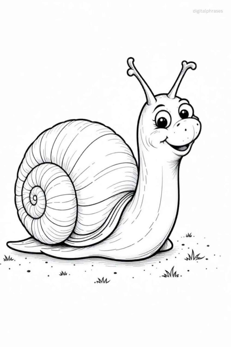 Desenhos de Caracol para Imprimir e Colorir