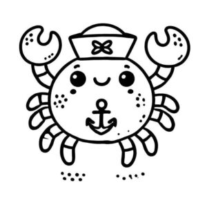 Desenho de Caranguejo Desenho Colorir Imprimir 01