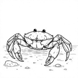 Desenho de Caranguejo Desenho Colorir Imprimir 07