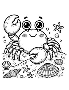 Desenho de Caranguejo Desenho Colorir Imprimir 13