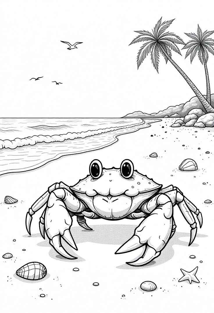 Desenho de Caranguejo Desenho Colorir Imprimir 14