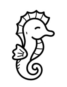 Desenho de Cavalo Marinho Desenho Colorir Imprimir 05