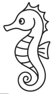 Desenho de Cavalo Marinho Desenho Colorir Imprimir 06