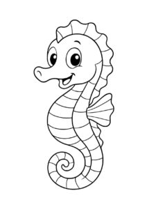 Desenho de Cavalo Marinho Desenho Colorir Imprimir 08