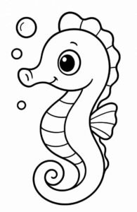 Desenho de Cavalo Marinho Desenho Colorir Imprimir 14