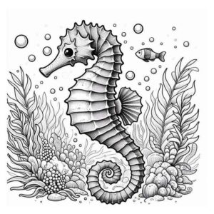 Desenho de Cavalo Marinho Desenho Colorir Imprimir 17