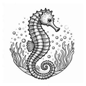 Desenho de Cavalo Marinho Desenho Colorir Imprimir 21