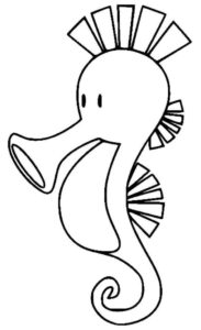 Desenho de Cavalo Marinho Desenho Colorir Imprimir 23