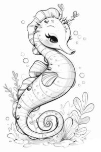 Desenho de Cavalo Marinho Desenho Colorir Imprimir 26