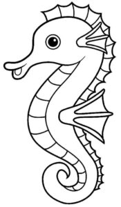 Desenho de Cavalo Marinho Desenho Colorir Imprimir 31
