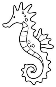 Desenho de Cavalo Marinho Desenho Colorir Imprimir 32