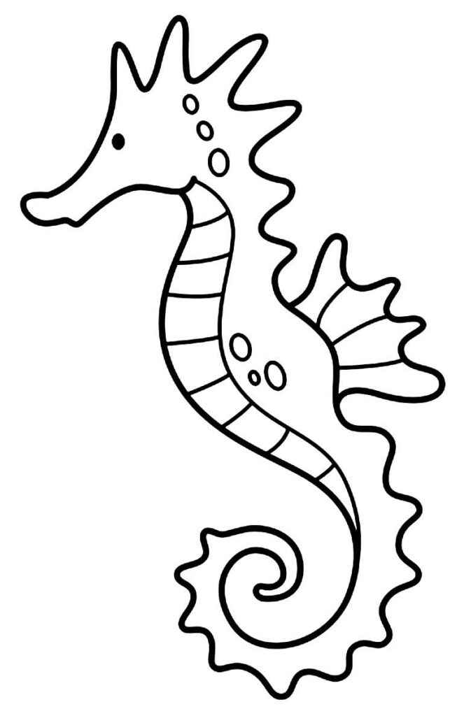 Desenho de Cavalo Marinho Desenho Colorir Imprimir 32