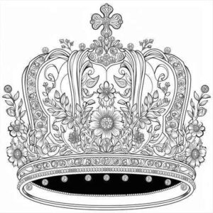 Desenho de Coroa Desenho Colorir Imprimir 01