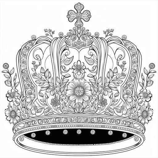Desenho de Coroa Desenho Colorir Imprimir 01