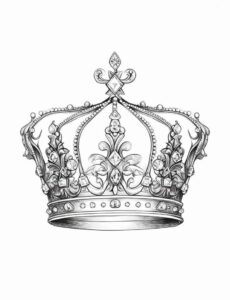 Desenho de Coroa Desenho Colorir Imprimir 03
