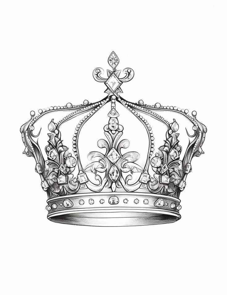 Desenho de Coroa Desenho Colorir Imprimir 03