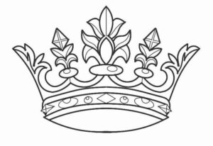 Desenho de Coroa Desenho Colorir Imprimir 04