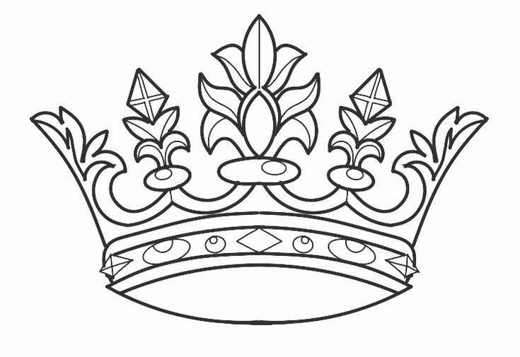 Desenho de Coroa Desenho Colorir Imprimir 04