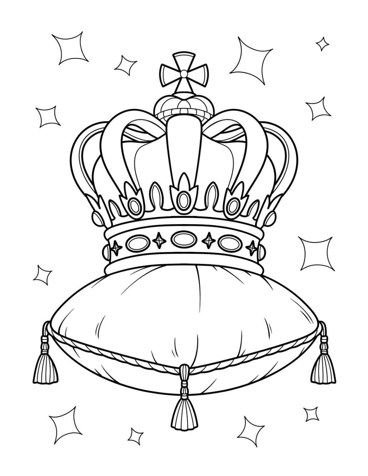 Desenho de Coroa Desenho Colorir Imprimir 08