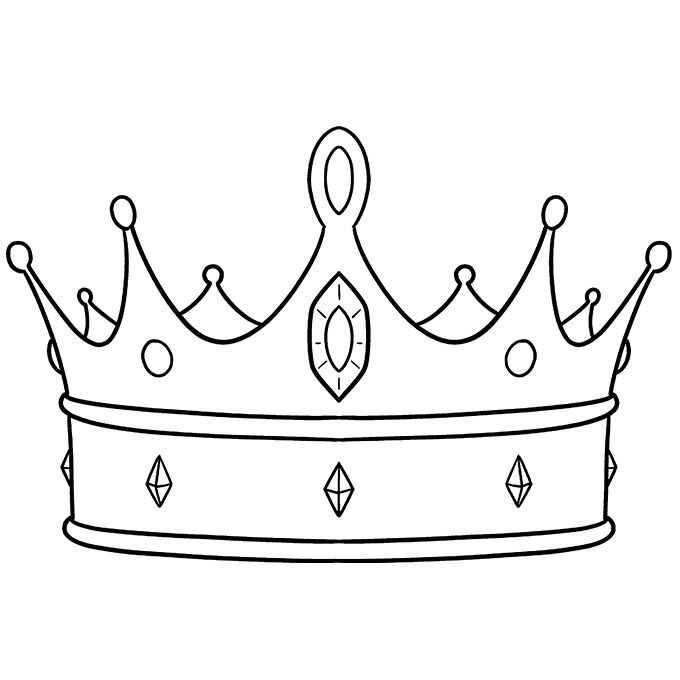 Desenho de Coroa Desenho Colorir Imprimir 11