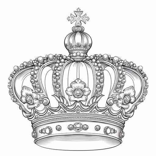 Desenho de Coroa Desenho Colorir Imprimir 12