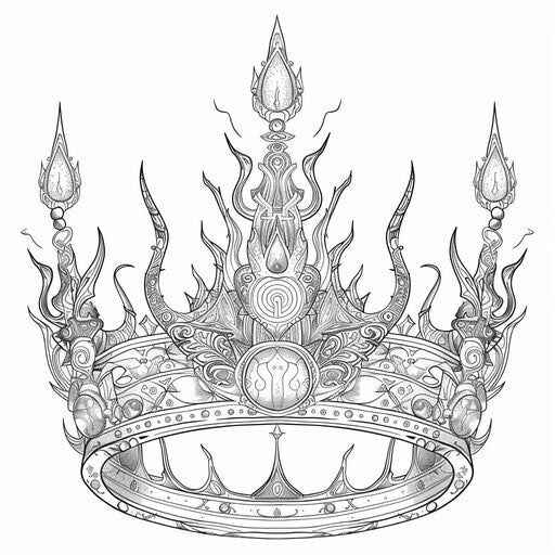 Desenho de Coroa Desenho Colorir Imprimir 18