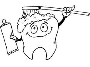 Desenho de Dente Desenho Colorir Imprimir 06