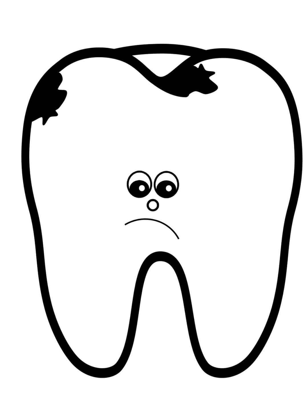 Desenho de Dente Desenho Colorir Imprimir 09