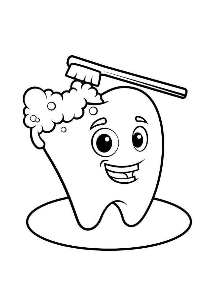 Desenhos de Dente para Imprimir e Colorir