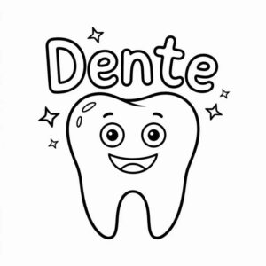 Desenho de Dente Desenho Colorir Imprimir 12