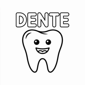 Desenho de Dente Desenho Colorir Imprimir 13