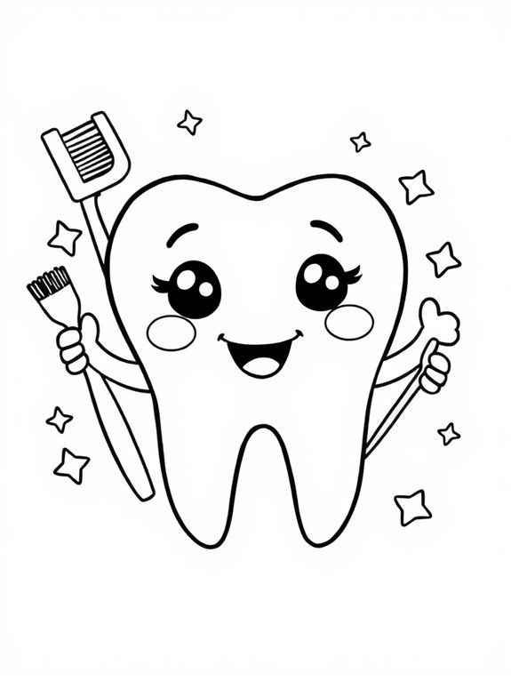 Desenho de Dente Desenho Colorir Imprimir 17