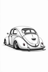 Desenho de Fusca Desenho Colorir Imprimir 05