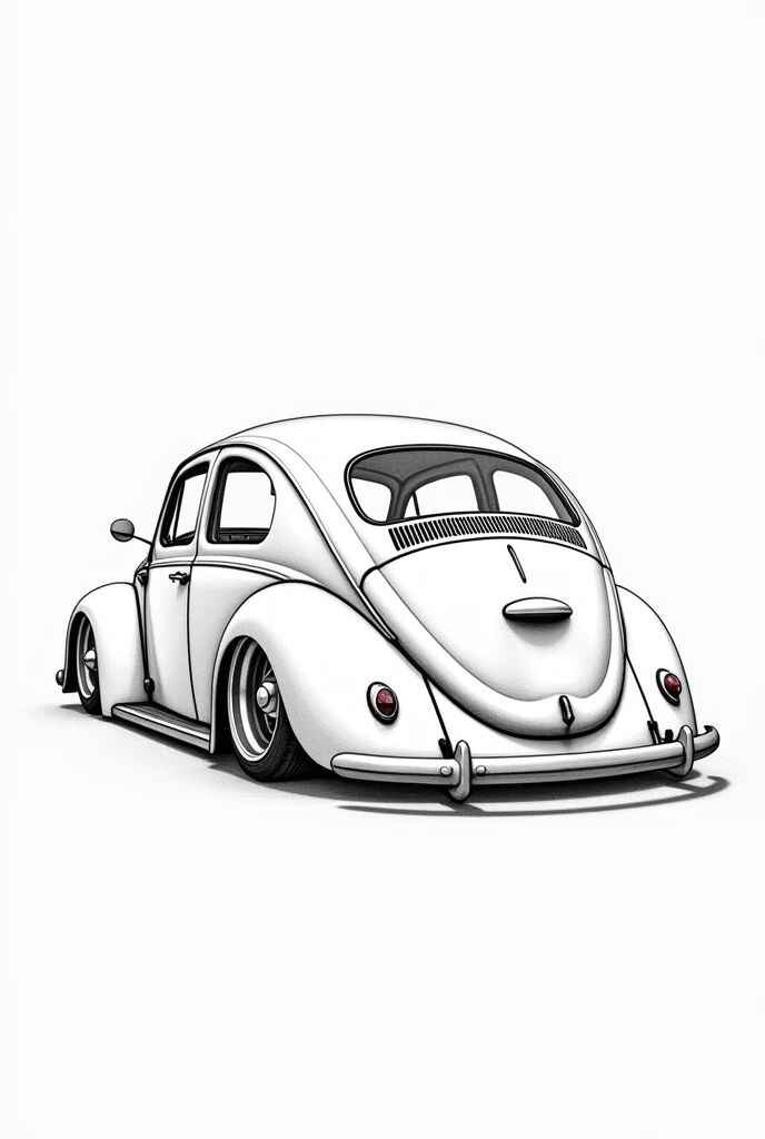 Desenho de Fusca Desenho Colorir Imprimir 05